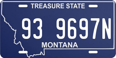 MT license plate 939697N