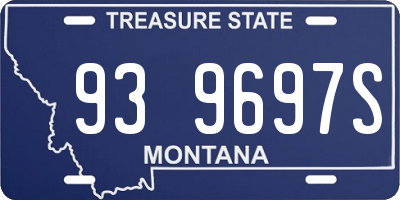 MT license plate 939697S