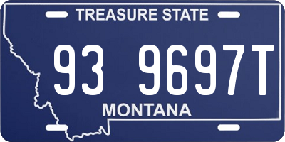 MT license plate 939697T