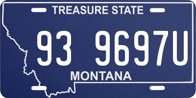 MT license plate 939697U
