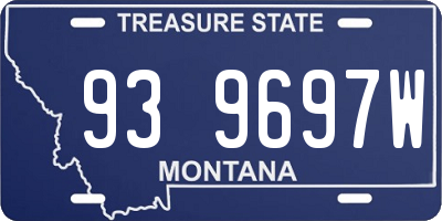 MT license plate 939697W