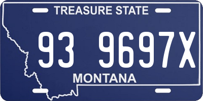 MT license plate 939697X