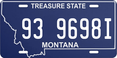 MT license plate 939698I