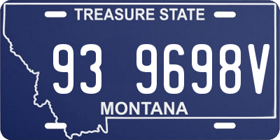 MT license plate 939698V
