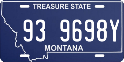 MT license plate 939698Y