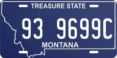 MT license plate 939699C