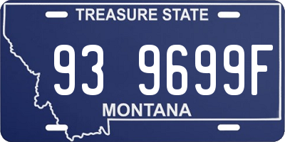 MT license plate 939699F