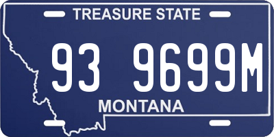 MT license plate 939699M