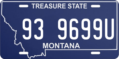 MT license plate 939699U