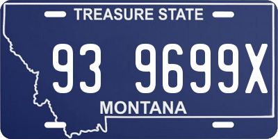MT license plate 939699X