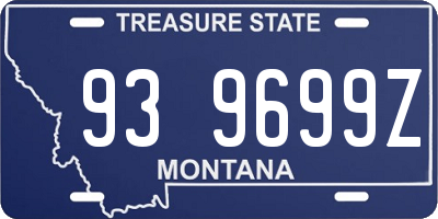 MT license plate 939699Z