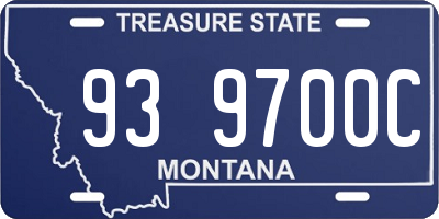 MT license plate 939700C