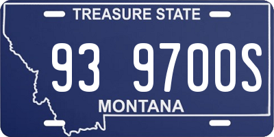 MT license plate 939700S