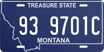 MT license plate 939701C