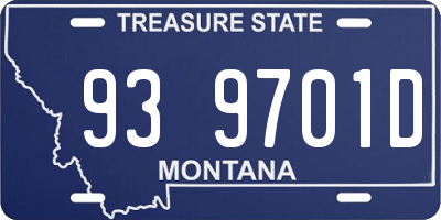 MT license plate 939701D