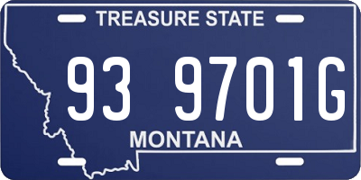 MT license plate 939701G