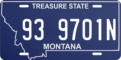 MT license plate 939701N