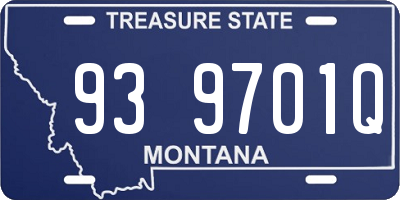 MT license plate 939701Q