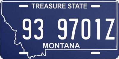 MT license plate 939701Z