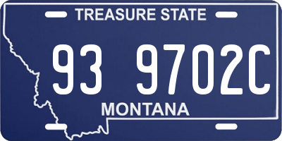 MT license plate 939702C