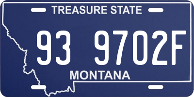 MT license plate 939702F