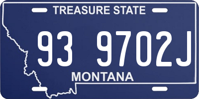 MT license plate 939702J