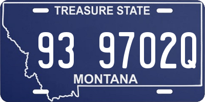 MT license plate 939702Q