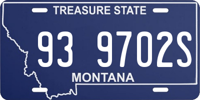 MT license plate 939702S