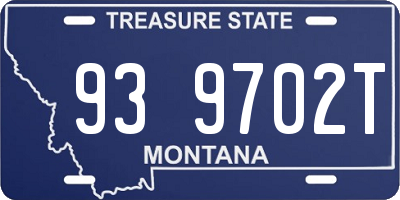 MT license plate 939702T