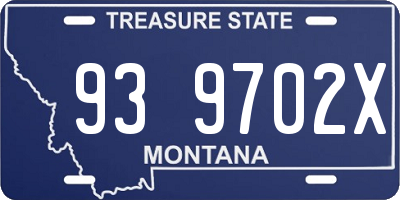 MT license plate 939702X