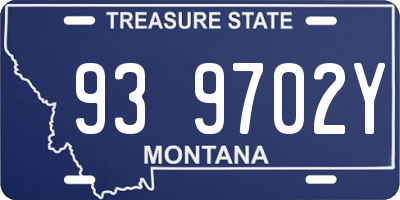 MT license plate 939702Y