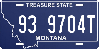 MT license plate 939704T