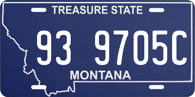 MT license plate 939705C