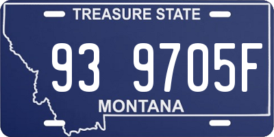 MT license plate 939705F