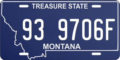 MT license plate 939706F