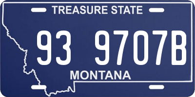 MT license plate 939707B
