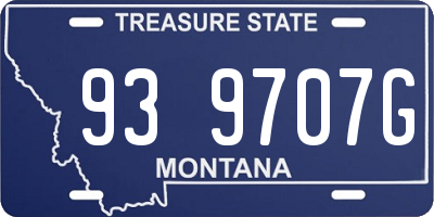 MT license plate 939707G