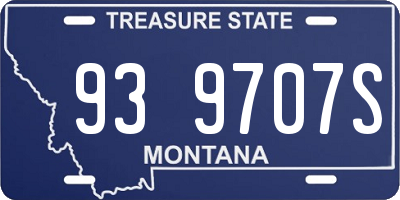 MT license plate 939707S