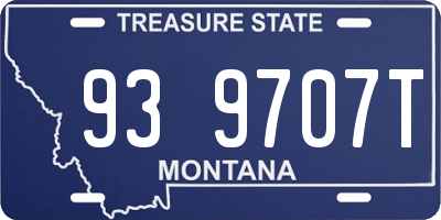 MT license plate 939707T