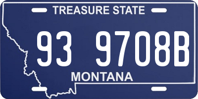 MT license plate 939708B