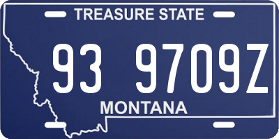 MT license plate 939709Z