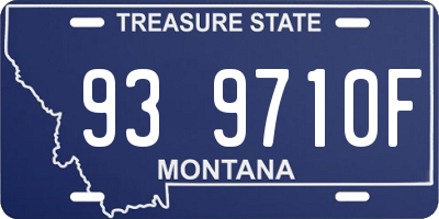 MT license plate 939710F