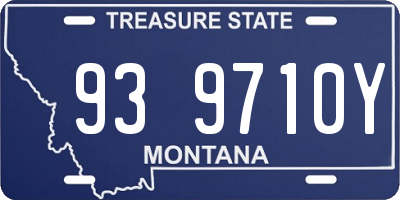 MT license plate 939710Y