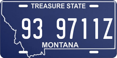 MT license plate 939711Z