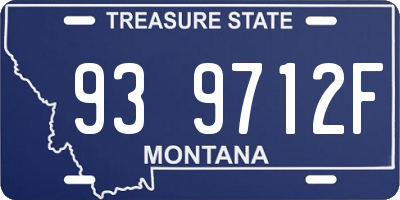 MT license plate 939712F