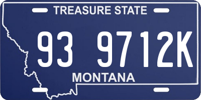MT license plate 939712K