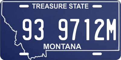 MT license plate 939712M