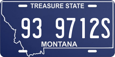 MT license plate 939712S