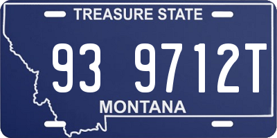 MT license plate 939712T