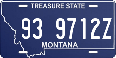 MT license plate 939712Z